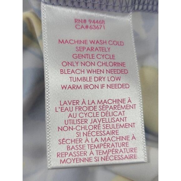 Stella Parker Collection Dress Womens Large Lilac Yellow Floral UPF 50 Resort - Picture 5 of 10